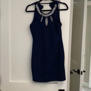 Short sparkly navy dress